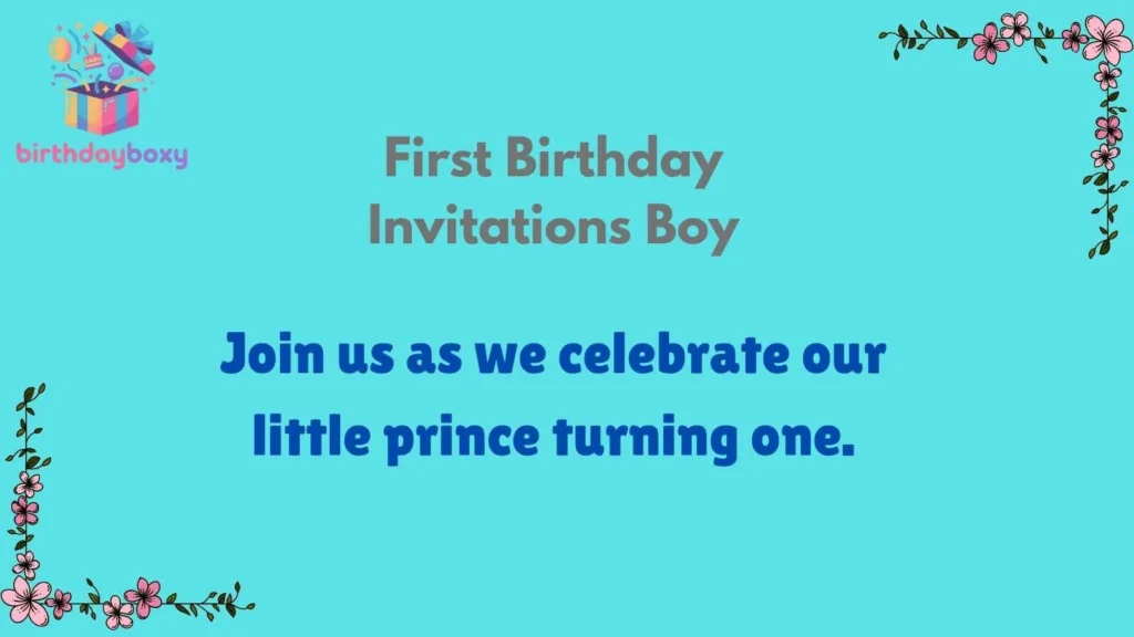 First Birthday Invitations Boy