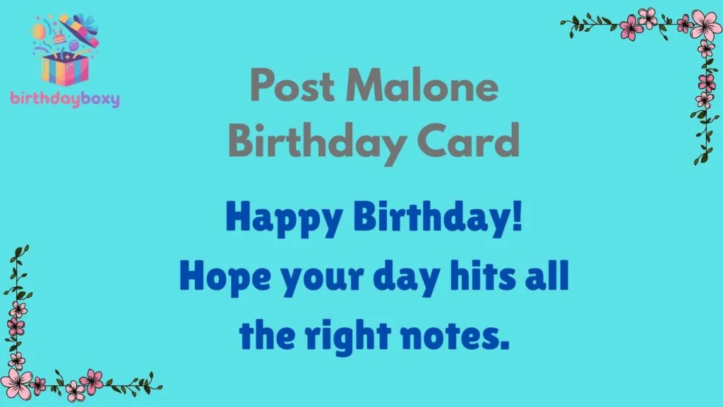 Post Malone Birthday Card