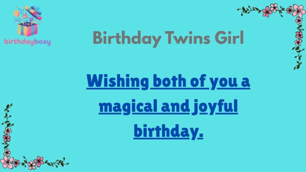 Birthday Twins Girl