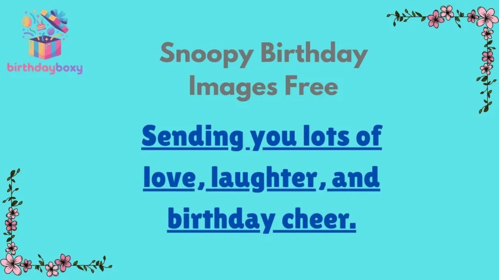 Snoopy Birthday Images Free