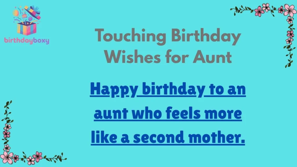 Touching Birthday Wishes for Aunt