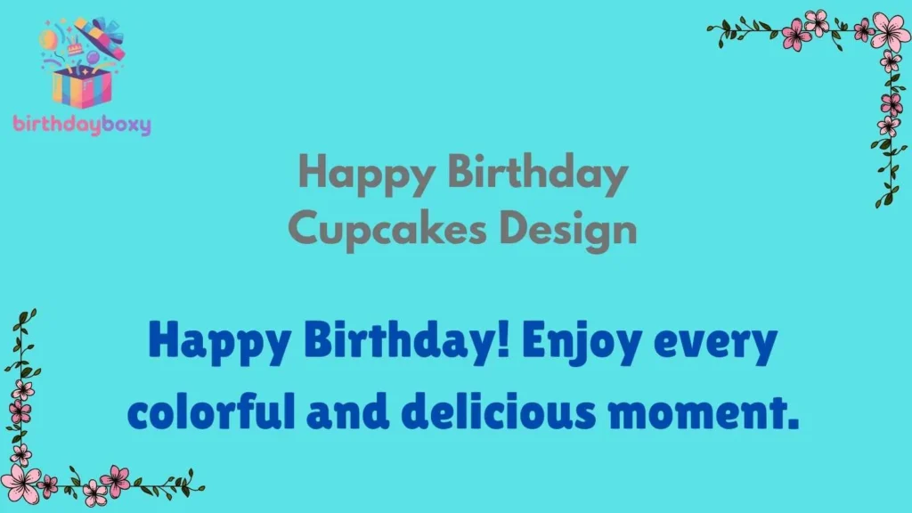 Happy Birthday Cupcakes Design