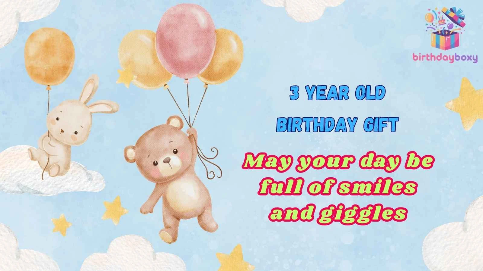 3 Year Old Birthday Gift