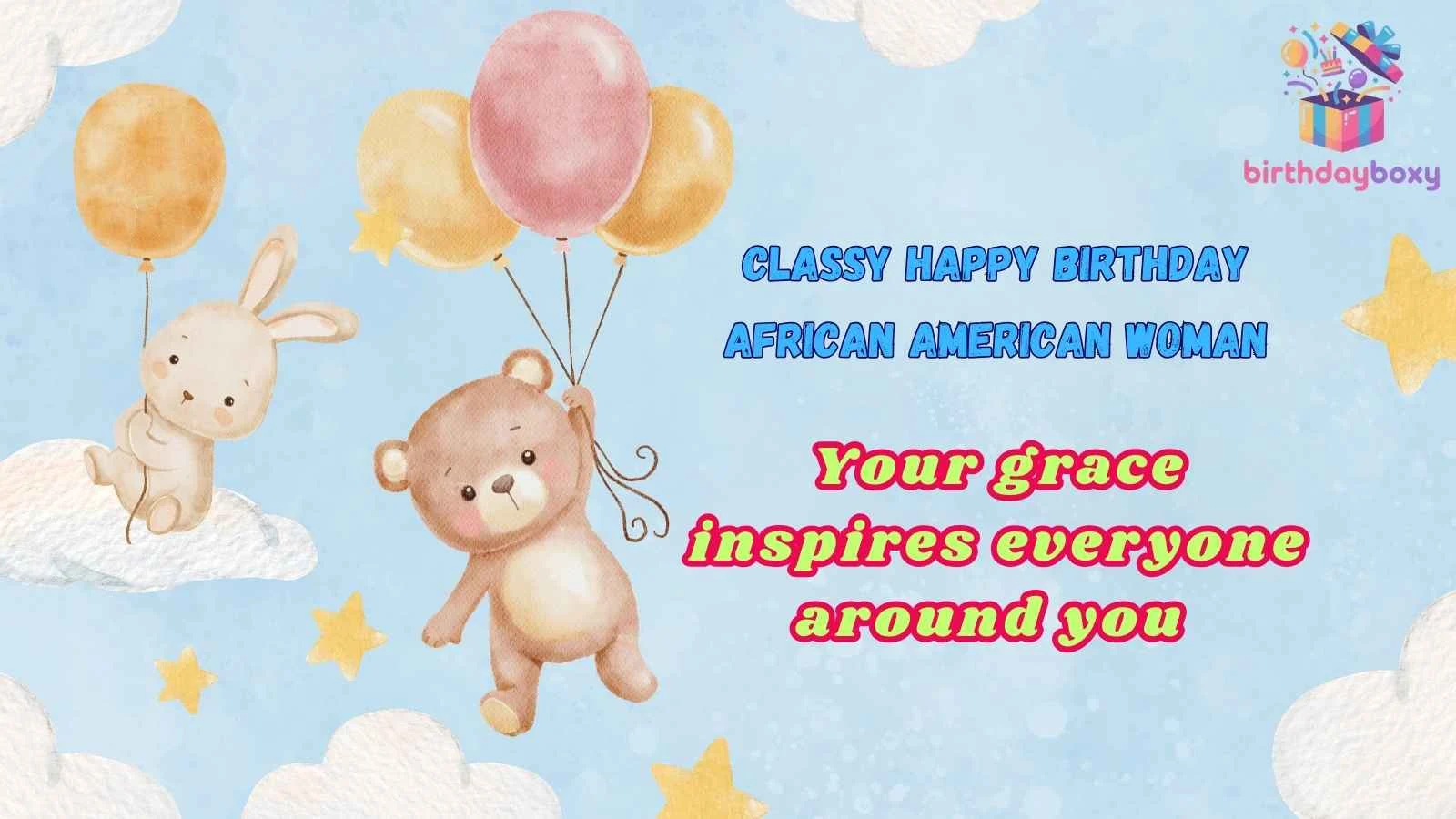 Classy Happy Birthday African American Woman