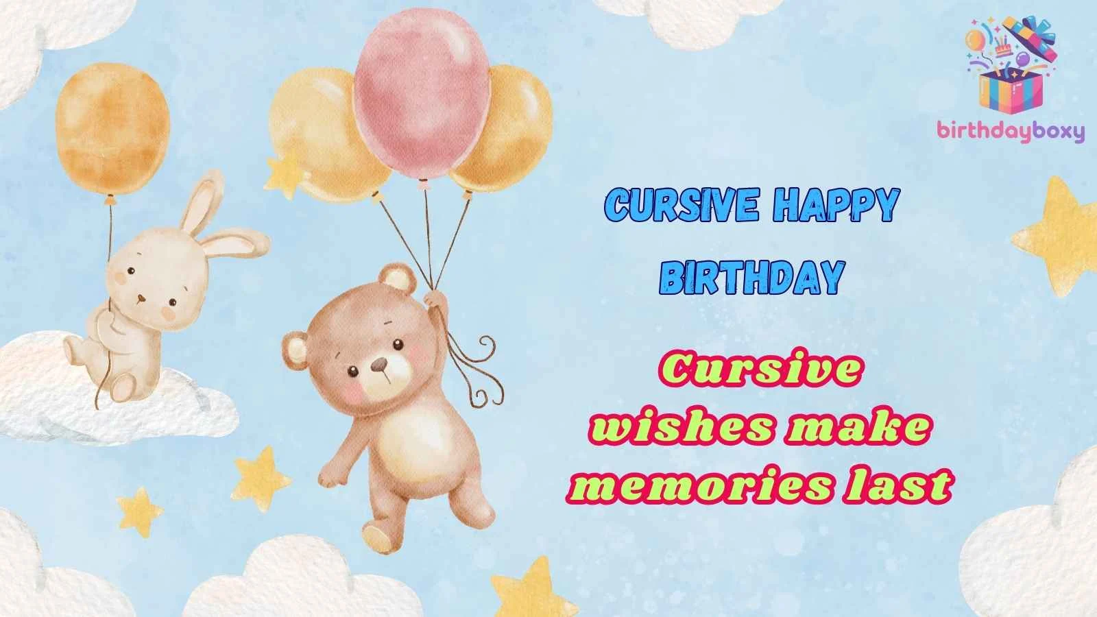 Cursive Happy Birthday