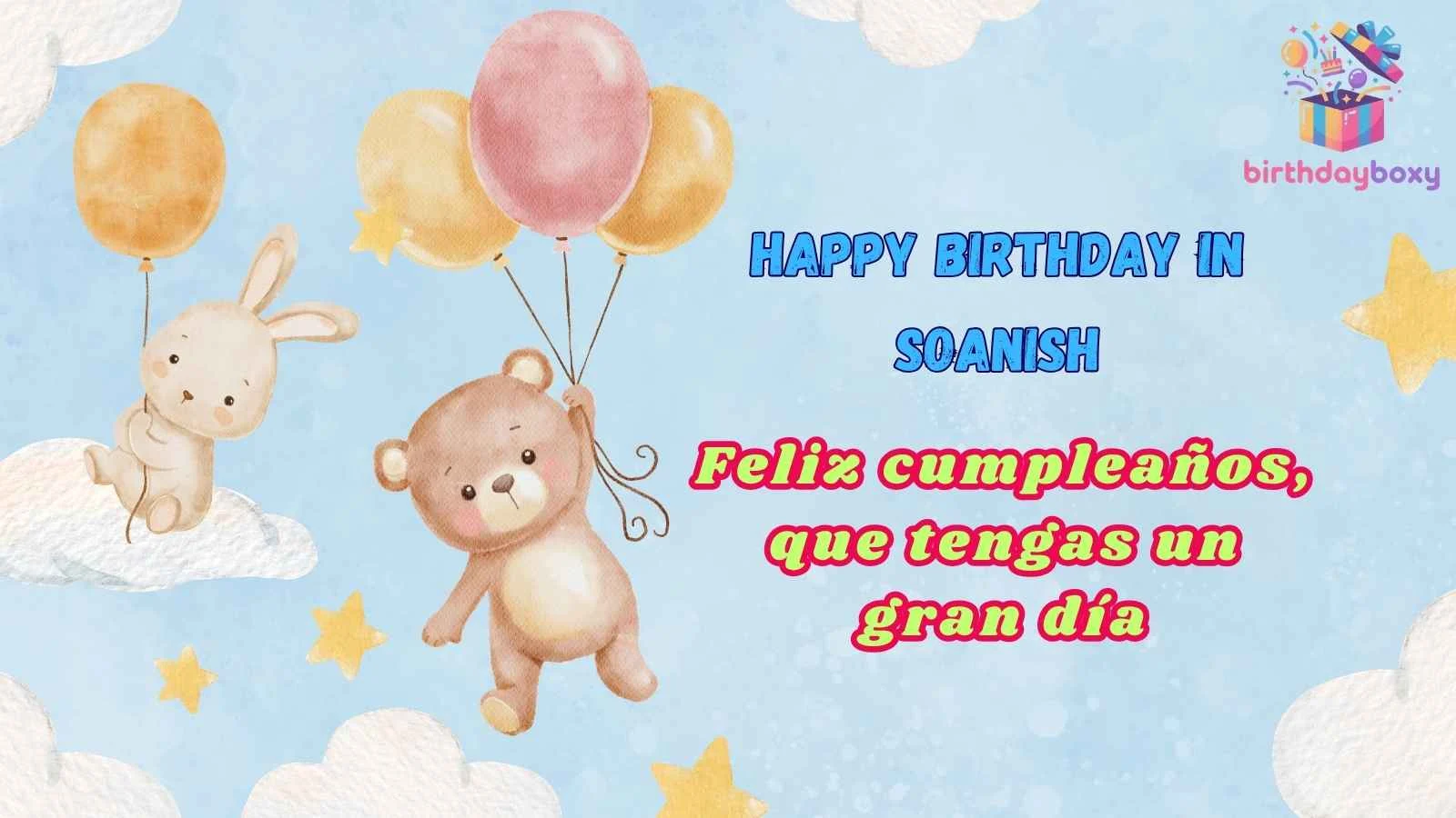 Happy Birthday in Soanish