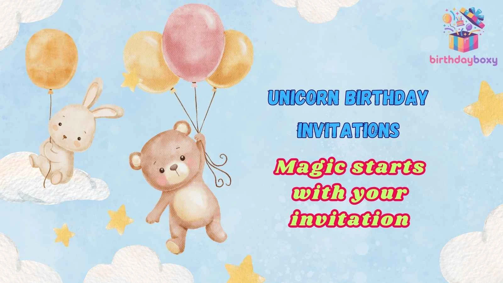 Unicorn Birthday Invitations