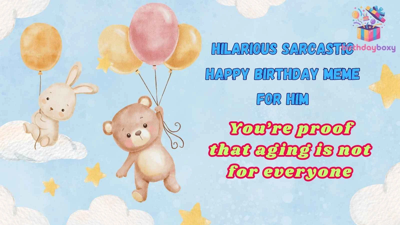 Hilarious Sarcastic Happy Birthday Meme for Him
