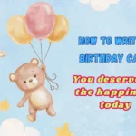 How to Write a Birthday Card