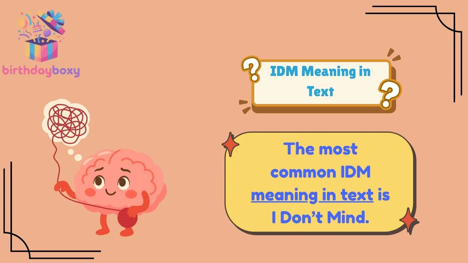 IDM Meaning in Text